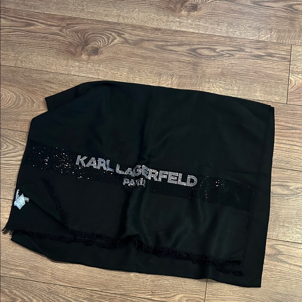 Karl Lagerfeld Black Skirt with Logo Detail